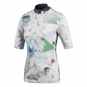 Adidas Womens Originals Poly TShirt Farm Mock NWOT